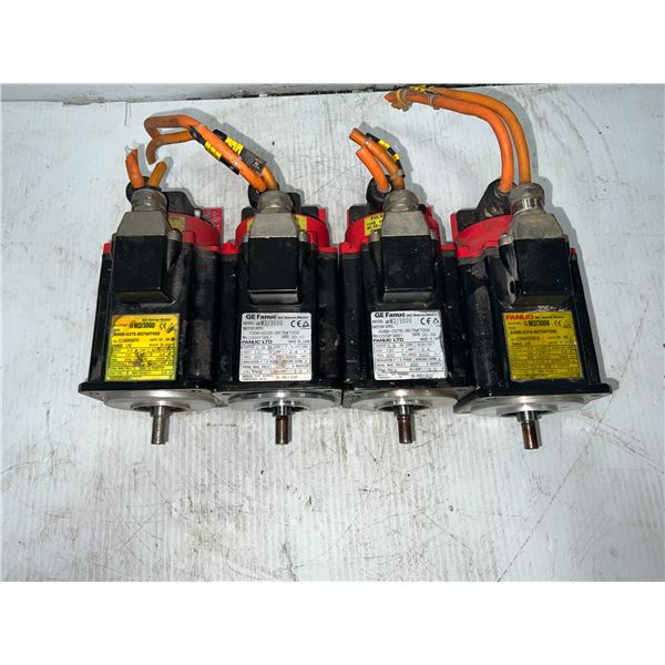 (4) Fanuc #A06B-0376-B576#7008 AC Servo Motors