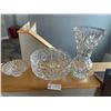 Image 1 : Pinwheel crystal Vase, Bowl & Small Candy Dish