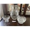 Image 1 : Crystal Flower Vase, Dessert Bowls, and Candy Dish