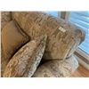Image 2 : Designer Floral Fabric Loveseat & Throw Pillows - Excellent Condition