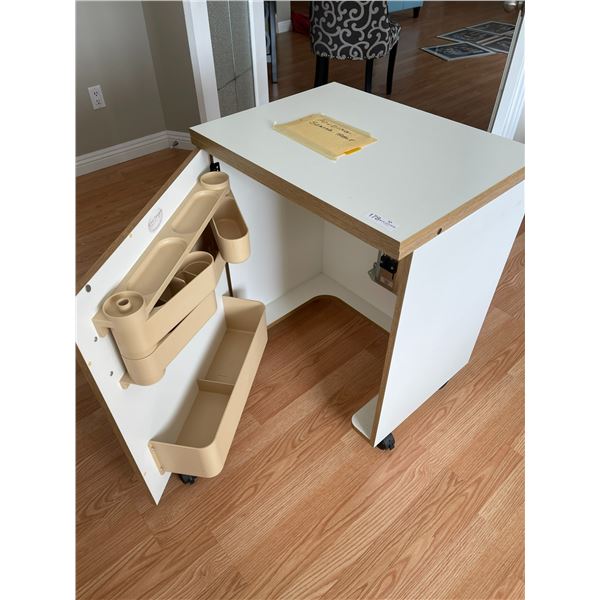 Sylvia Design Folding Sewing Table with Lift Up Top 26L x 20D x 31H