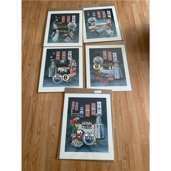 Collection of Signed Limited Edition Oilers Posters by Wendy Risdale - All #373