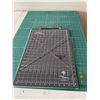 Image 3 : Fabric Cutting Table with Quilters Guides - Sides Fold Down & Has Wheels! 73Lx 41D x 36H