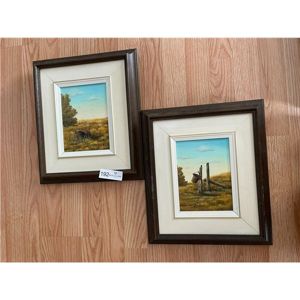 G. Gamble Oil Canvas Paintings - 13 x 15