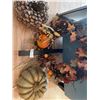 Image 1 : Assortment of Fall Decorations - Wreath, Decorative Pinecone & Pumpkin