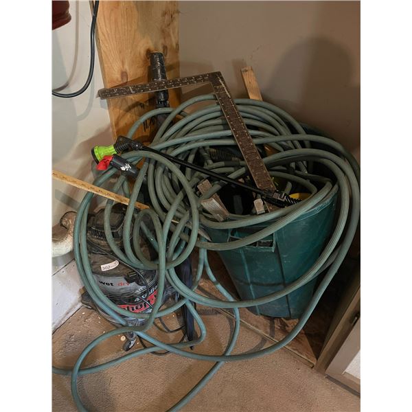 4gal Shop Vac and Garden Hoses