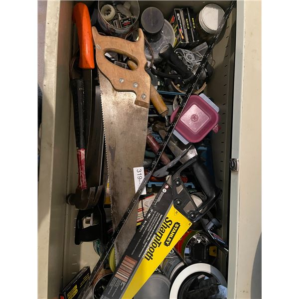 Drawer Full of Tools - Stanley Saws, Hammers, Pliers, Garden Tools & More!