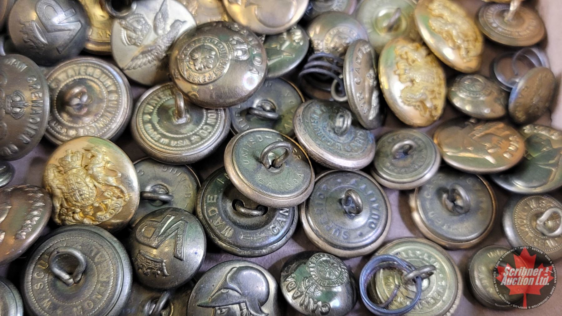 Military Button Types Military Buttons - Large Collection (75) (SEE PICS!)