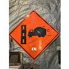 Image 1 : NO RESERVE 3x3 orange road sign