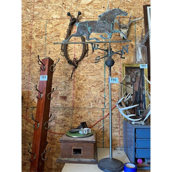  NO RESERVE copper and brass horse weathervane