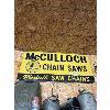 Image 1 : NO RESERVE McCulloch 1956 chainsaw tin sign