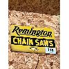 Image 1 : NO RESERVE Remington Chainsaw tin sign