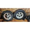 Image 1 : NO RESERVE Pair of 2 14" tires/rims for Chevy truck