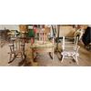 Image 1 : No Reserve 3 vintage rocking chairs with stand lamp