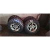 Image 1 : NO RESERVE Set of 4 side by side tires and rims. Size At26X9R14 