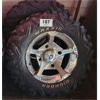 Image 2 : NO RESERVE Set of 4 side by side tires and rims. Size At26X9R14 