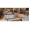 Image 2 : NO RESERVE 2 Antique folding chairs with table