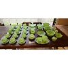 Image 2 : NO RESERVE RARE Vintage 90 piece collection of Fire King jadeite dishes.