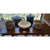 Image 1 : NO RESERVE Collection of vintage pots and wash bowl