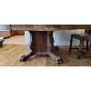 Image 3 : NO RESERVE Large vintage oval pedestal clawfoot table