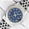 Image 2 : Rolex Quickset Sapphire Blue Roman Datejust Wristwatch 26MM