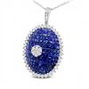 Image 3 : 18K Sapphire and Diamond pendant