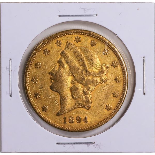 1894 $20 Liberty Head Double Eagle Gold Coin VF