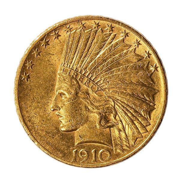 1910-D $10 Indian Head Gold Coin