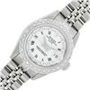 Image 3 : Rolex Stainless Steel White Roman And Gold Diamond Bezel Oyster Perpetual With B