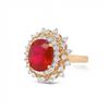 Image 1 : 14K Ruby Cocktail Ring 3.37 ct