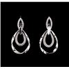 0.78 ctw Diamond Earrings - 14KT White Gold
