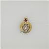 Image 1 : 18K Yellow Gold Diamond, Ruby and Silver Imperial Roman Denarius Pendant