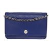 Image 1 : Chanel Blue Caviar Leather CC Button Wallet on Chain