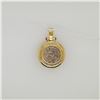 Image 1 : 18K Yellow Gold Pendant With Rubies & Ancient Silver Greek Coin