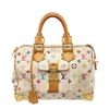 Image 1 : Louis Vuitton White Multicolor Monogram Leather Speedy 30 Satchel Bag