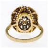 Image 8 : Antique 18K Gold 1.03 ctw European Transitional Diamond Cluster Beaded Dome Ring