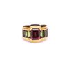 Image 1 : Unusual 18k Yellow Gold & Tourmaline Ring