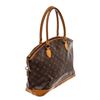 Image 2 : Louis Vuitton Brown Monogram Leather Lockit Horizontal Tote Bag