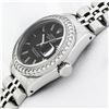 Image 4 : Rolex Ladies Stainless Steel Quickset Black Index Diamond Bezel Datejust