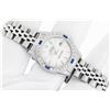 Image 7 : Rolex Ladies Quickset Silver Index Diamond & Sapphire Datejust Wristwatch