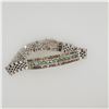 Image 1 : 18K White Gold Cognac Diamond & Greenish Blue Sapphire ID Bracelet by Carlo Rici