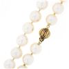 Image 5 : 18" 8.5-8.75mm White Akoya Pearl Strand Necklace w/ 14K Yellow Gold Ball Clasp