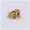 Image 2 : 18k Yellow Gold Heliodor & Diamond Ring