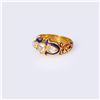 Image 2 : Vintage 22k Gold & Enamel Diamond Ring