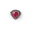 Image 1 : Ruby & Black Diamond Ring by Carlo Rici