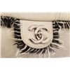 Image 5 : Chanel Light Grey Lambskin Leather Fringe Flap Shoulder Bag