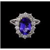 Image 2 : 14KT Two-Tone Gold 2.38 ctw Tanzanite and Diamond Ring