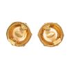 Image 2 : Chanel Gold and Pearl Metal CC Earrings