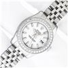 Image 3 : Rolex Quickset Stainless Steel White Index & Diamond Datejust Wristwatch