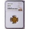 Image 1 : 1857 $2.5 Liberty Head Quarter Eagle Gold Coin NGC AU55